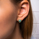Thumbnail for abalone shell crystal earrings
