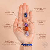 Thumbnail for crystal bracelet with lapis lazuli