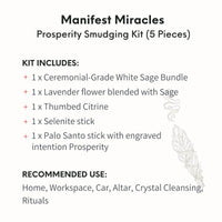 Manifest Miracles - Prosperity Smudging Kit (5 Pieces)