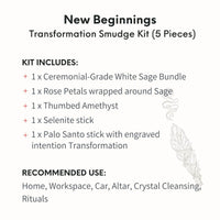 Novos começos - Kit de Smudge de transformação (5 peças)