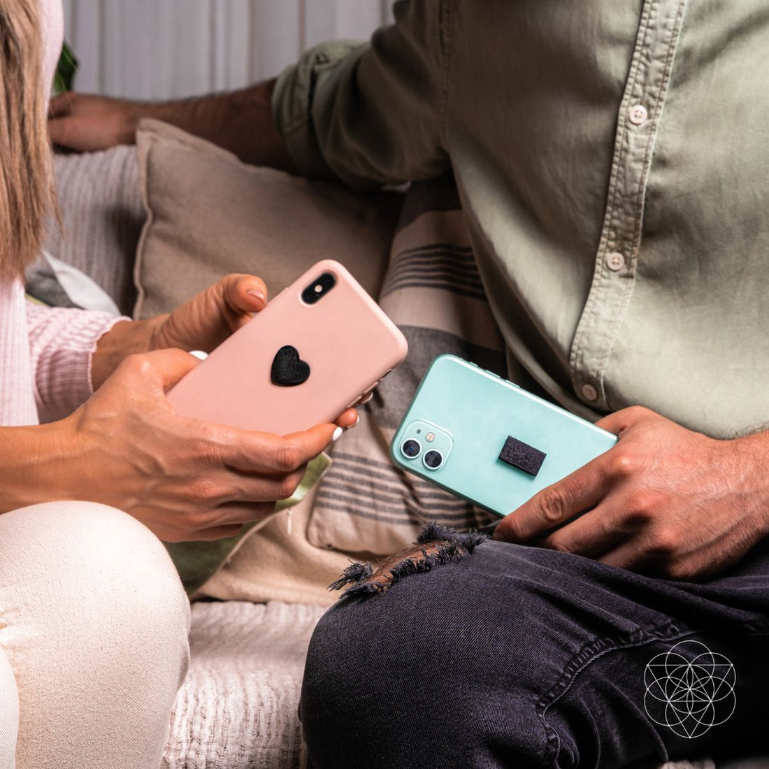 Digital Protection - Shungite Stickers Set of 2 - Conscious Items