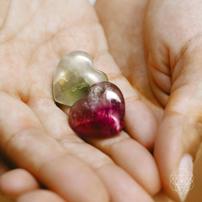 purple fluorite heart