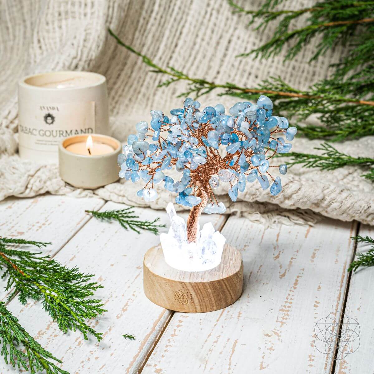 Guardian Lamp of Protection - Aquamarine Tree - Conscious Items