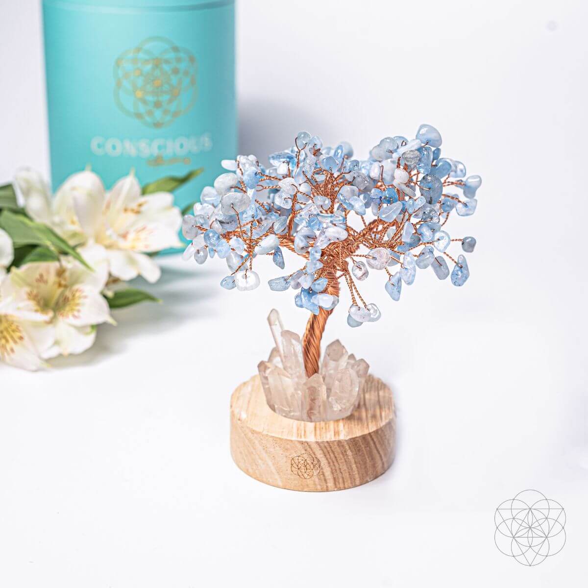 Guardian Lamp of Protection - Aquamarine Tree - Conscious Items