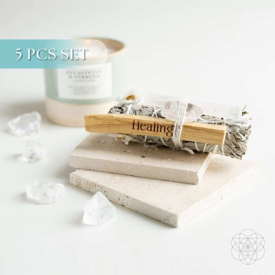 Heal My Heart - Holistic Healing Smudge Kit (5 pieces) - Conscious Items