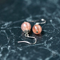 strawberry quartz earrings