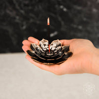 zinc alloy dragon lotus incense burner holde