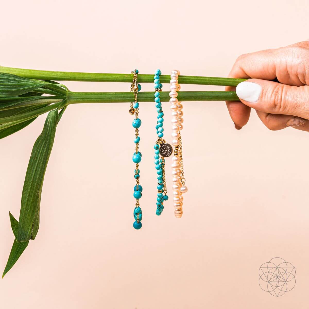 Luminous Glow - The Turquoise and Pearl Anklets of Love - Conscious Items