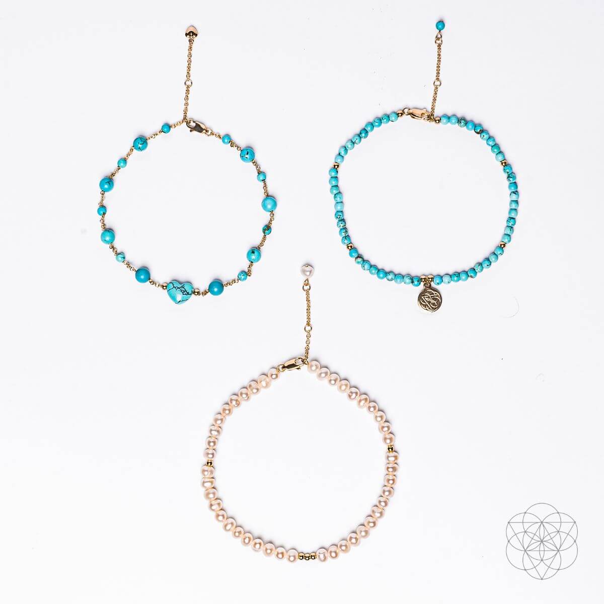 Luminous Glow - The Turquoise and Pearl Anklets of Love - Conscious Items
