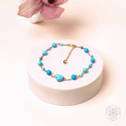 Luminous Glow - The Turquoise and Pearl Anklets of Love - Conscious Items