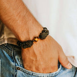 Thumbnail for black crystal bracelet for men
