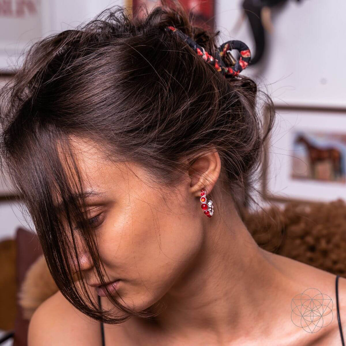 Rising Phoenix: Carnelian Earrings of Ambition - Conscious Items