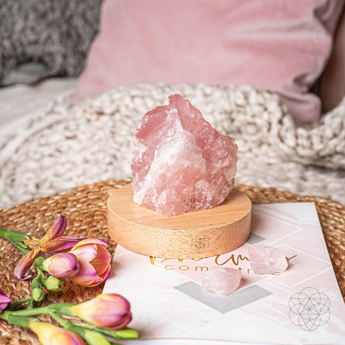 Rose Quartz Lamp of Compassion - Conscious Items
