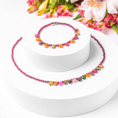 crystal bracelet and necklace set