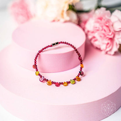 pink healing crystal bracelet