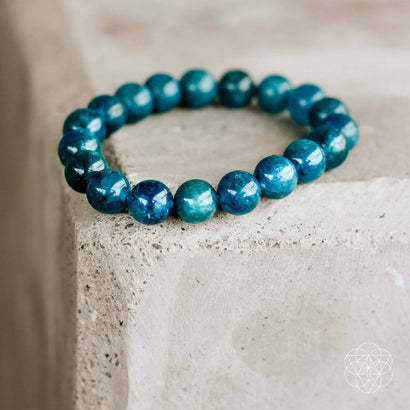 blue apatite crystal bracelet