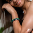 Steady Mind - Malachite & Onyx Double Bracelet worn stacked on a woman&