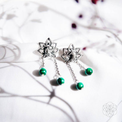 malachite earrings