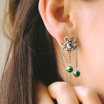 malachite earrings