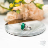 Thumbnail for malachite crystal ring