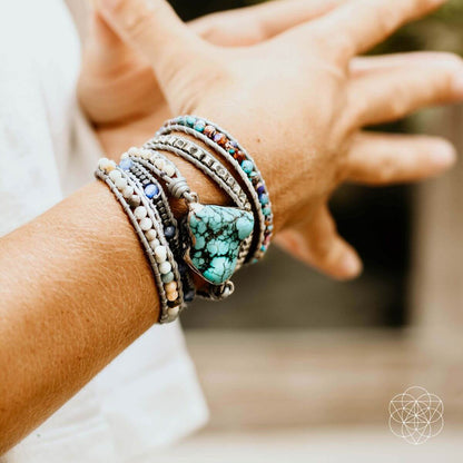 healing crystal bracelets with turquoise