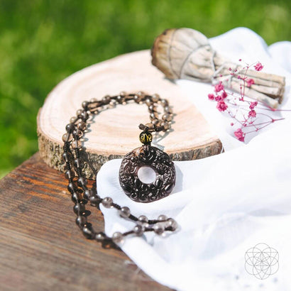 black obsidian pendant