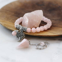 rose quartz crystal bracelet for love