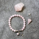 Thumbnail for rose quartz healing crystal bracelet