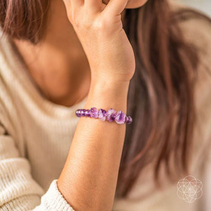 healing crystal bracelet with amethyst