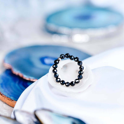 black crystal ring
