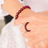 garnet crystal bracelet