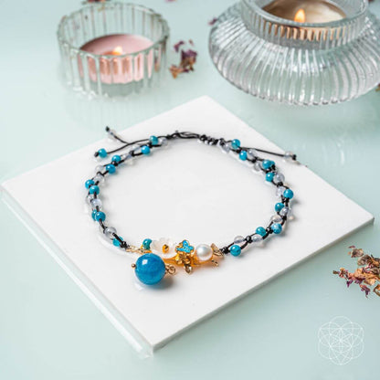 Triple Crystal Anklet of Positivity - Conscious Items